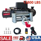 Electric Winch 13800LB 12V with Wireless 2-in-1 Remote Winch 78ft Steel Cable