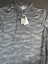 Under Armour Golf Polo Shirt ISO Chill SS Black/ Grey Camo