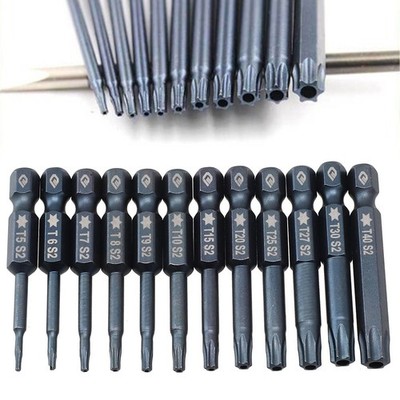 Blau Magnet f��r Torx Schraubendreher Bit 50mm 14 Sechskantschaft f��r T5 bis T4