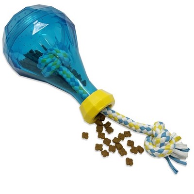 Medium 7.5 Inch IQ Treat Tug & Activity Puzzle Toy Interactive Rope Dog