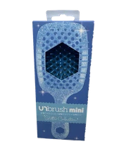 FHI Heat UnBrush Detangle Vented Blow Out Flex Brush Glitter 9” Mini  Sapphire