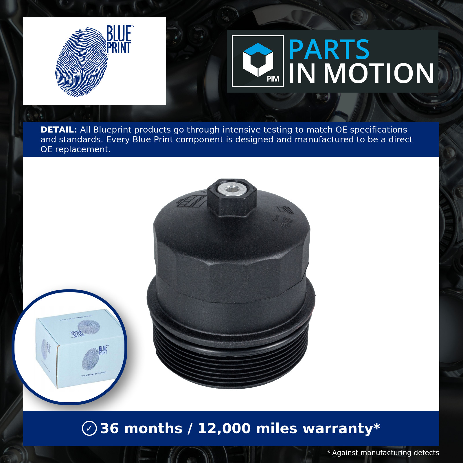 Fits BLUE PRINT FILTRY ADB119907 OIL FILTER HOUSING CAP - Image 2