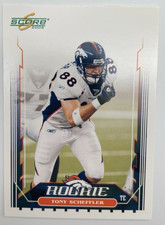 2006 Score Rookie Tony Scheffler #398 Rookie RC Denver Broncos Football Card. rookie card picture