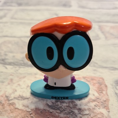 Seltene Cartoon Network Dexter's Lab Mini Wackelkopf Figur Spielzeug - Cake Topper 3''