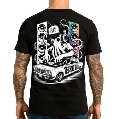 Stuff Box Techno Car Shirt Herren schwarz S-5XL   DJ Rückenprint TShirt