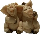Piggin Laugh 2001 David Corbridge Handmade Ceramic Figurine