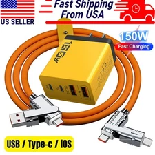 150W Fast Charging USB Type C Wall Charger For Samsung A15 A16 A17 A25 A36 A56