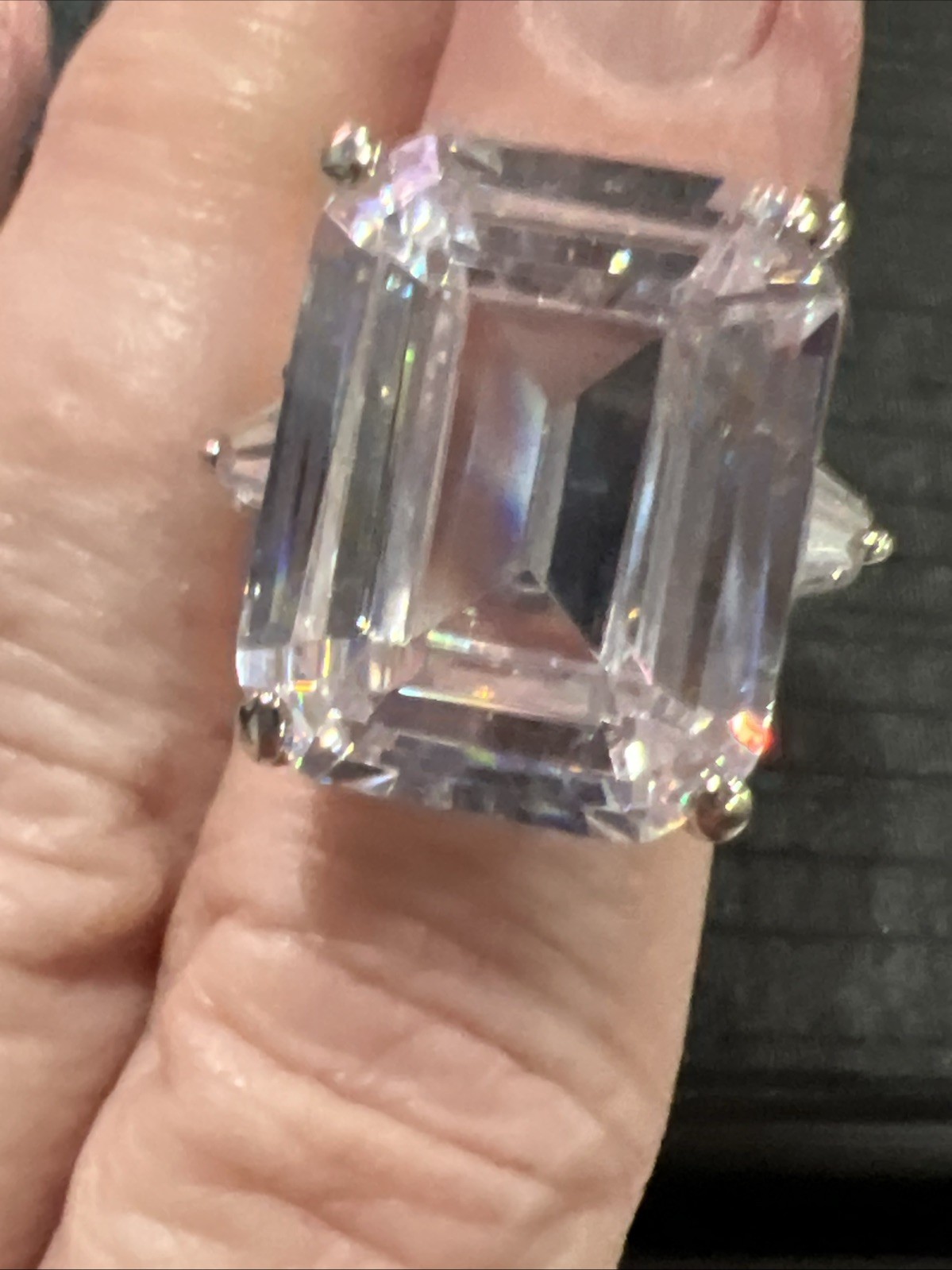 Kenneth J Lane Ring Size 5 Signed KJL. Large Shin… - image 9