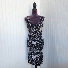 Old Navy Maternity Women Sleeveless Pullover Dress Black Floral Stretch Fitted S
