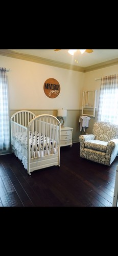 Carousel Designs Curtain Panels. Taupe and Grey Buffalo Plaid
