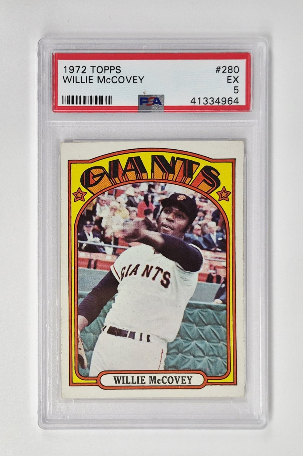 PSA GRADED 5 EX VINTAGE 1972 TOPPS BASEBALL #280 WILLIE McCOVEY SAN FRANCISCO