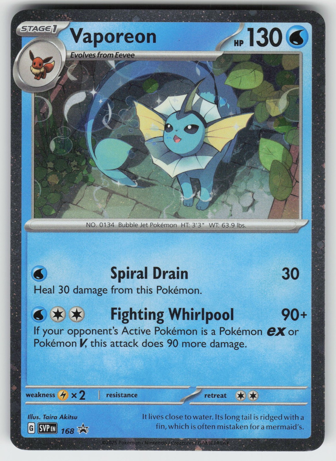 Vaporeon - (Cosmos Holo) Promo SV: Scarlet & Violet Promo Cards 168 Pokemon