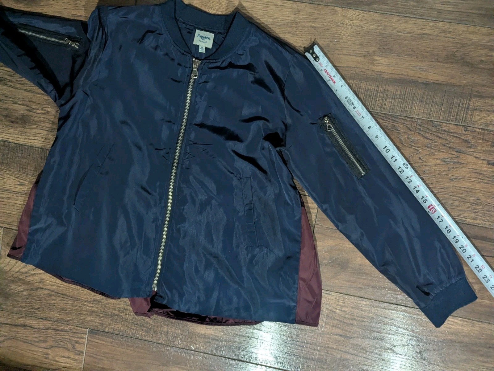 Hayden LA Navy Blue Softshell Jacket Burgundy Bac… - image 8