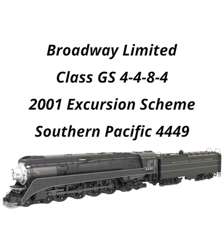 Broadway Limited 187-9843 SP GS-4 4-8-4 DCC listo 2001 esquema de excursión escala HO | Condition: New