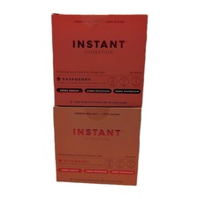 2 Instant Hydration Premium Electrolytes Powder Packets Raspberry Drink Mix 30ct