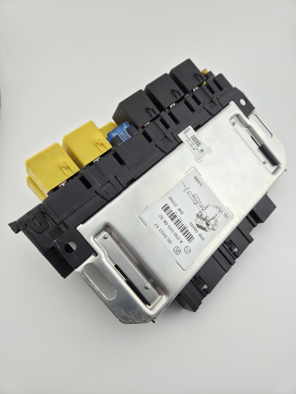 03-12 MERCEDES R230 SL500 SL63 AMG FRONT LEFT SAM FUSE BOX CONTROL MODULE ASSY