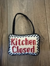 Needlepoint Small Pillow Door Hanger  Kitchen...