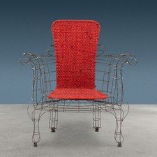 Poltrona 'Maria' Serie Minimalisti Ferro Laccato Design Anacleto Spazzapan