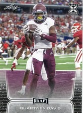 2020 Leaf Draft Football Rookie RC X-RC #52 Quartney Davis