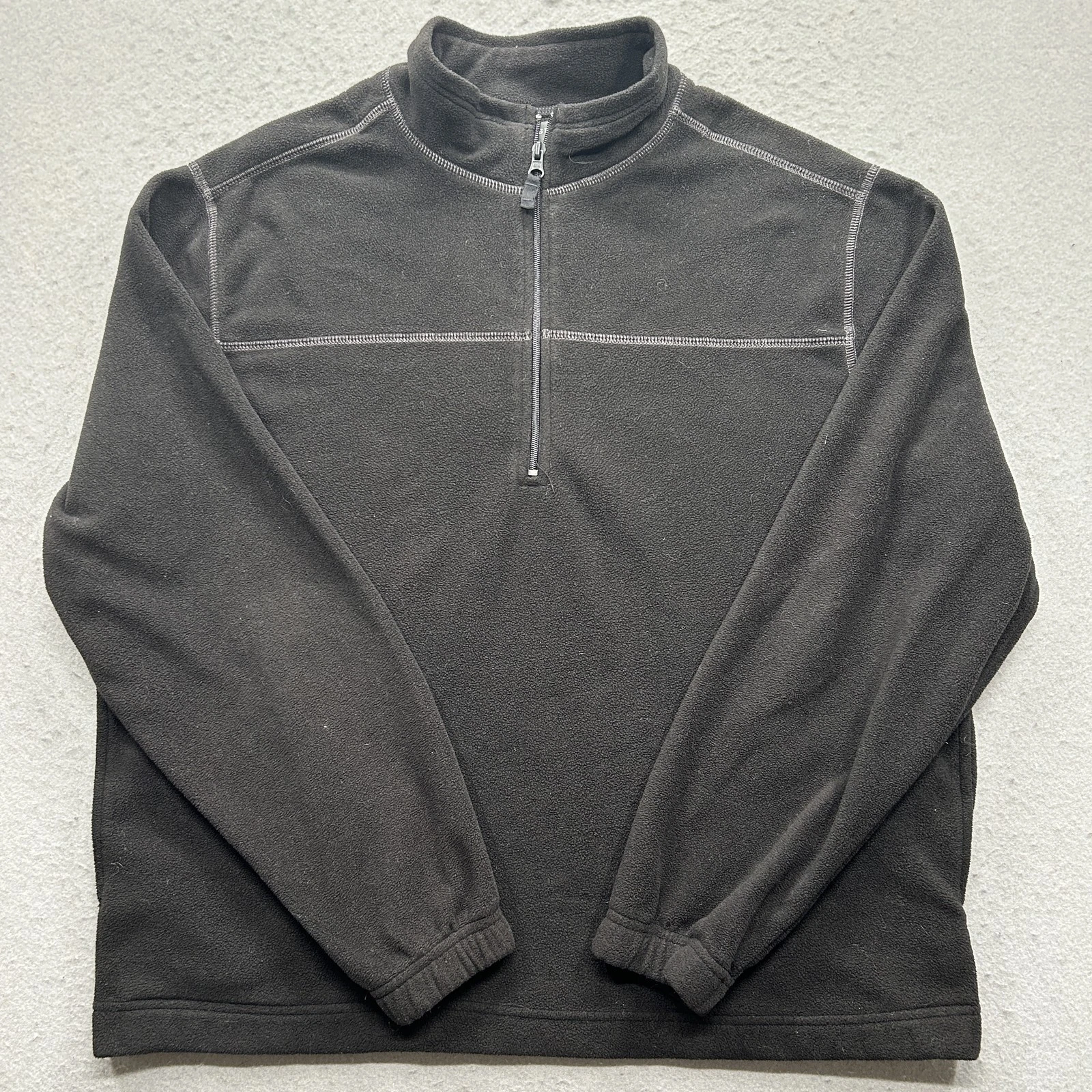 Saddlebred Men's Large Black Fleece Pullover Jacket