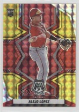 2022 Panini Mosaic Rookies Choice Fusion Red & Yellow Prizm Alejo Lopez 0e2x