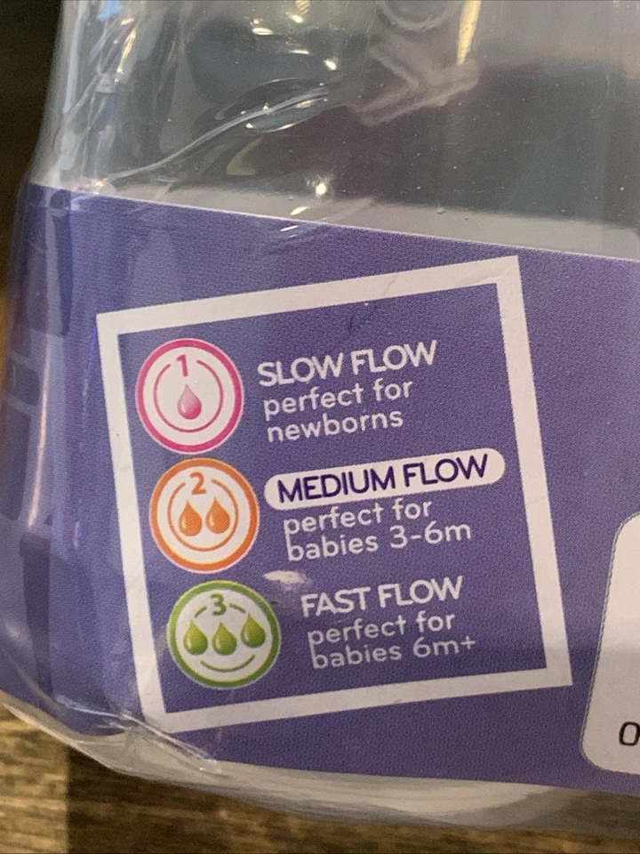 Nuby 标准颈瓶 3 件装 - 粉红色,蓝色面霜 — 第 3/3 张图片