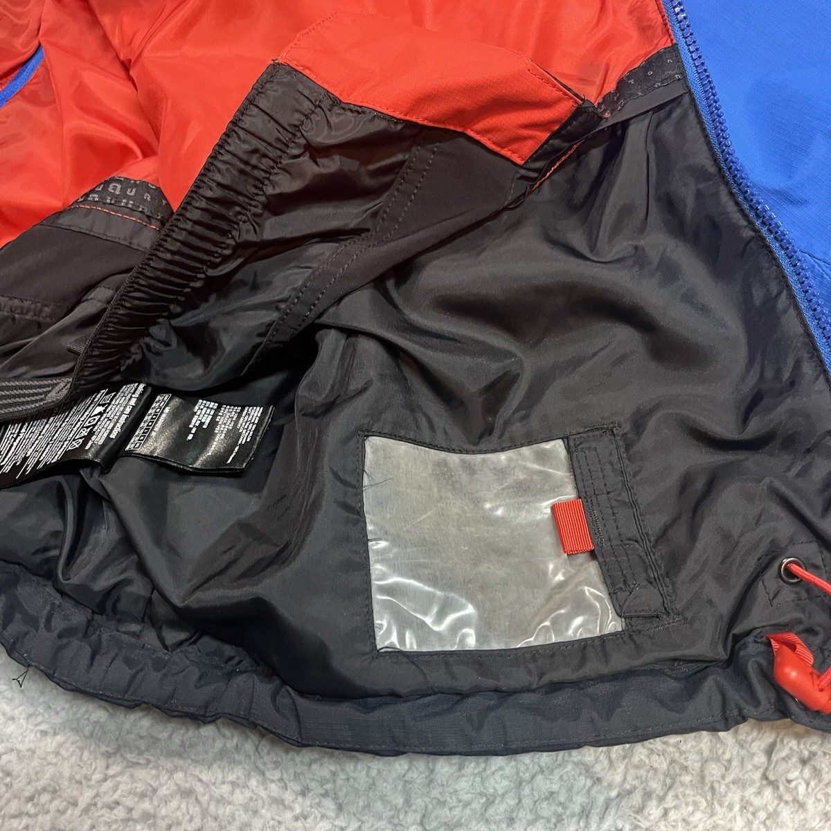 Burton Jacket Mens Medium Orange Blue Dryride Full Zip Hooded Ski