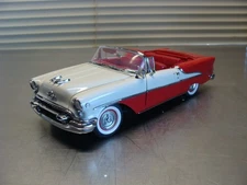🔥Danbury Mint 1955 Oldsmobile Super 88 Convertible 1:24 Diecast Car Red/White🔥
