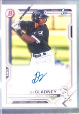 2021 Bowman DJ Gladney Auto #PAPR-DG Sox Prospects Autographs