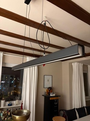 Arisha Moderne LED Pendelleuchte Linear Schwarz/Braun