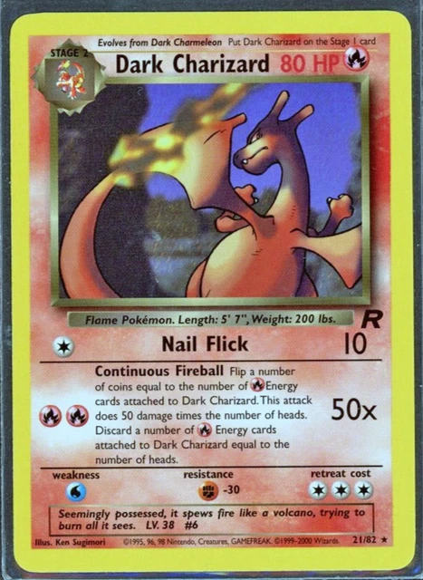 Pokemon Cards - Dark Charizard 21/82 - Team Rocket Set Non Holo - eBay Live