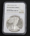 1986-S Silver American Eagle $1 Dollar Coin NGC PF69 Ultra Cameo