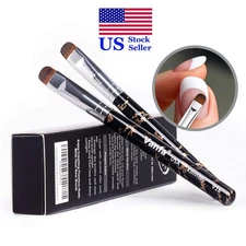 Vanfa French Brush for Nails, Clean up brush for Gel Nail Polish V16 (Pack of 2)