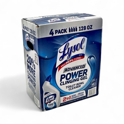 Lysol Advanced Toilet Bowl Gel Cleaner 32 fl oz, 4-Pack