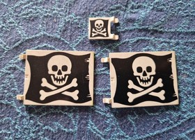 LEGO Pirates Flag Flags Barracuda Rocts Jolly Roger Pirates Set 6285 6273 6286