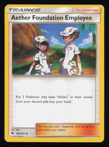 AETHER FOUNDATION EMPLOYEE 168/214 UC POKEMON LP TAKE