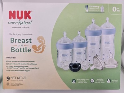 NUK Simply Natural Bottle Gift Set - Blue - 9pc
