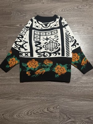 Vintage 1980 s Looking Good Funky Abstract Sweater Size Large
