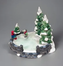 Dept 56 SKATING POND 6545-5 Heritage Village Collection Retired 1987 Ice skate