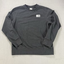 The North Face Crewneck Sweatshirt Womens Medium Black Stitched Logo Pullover