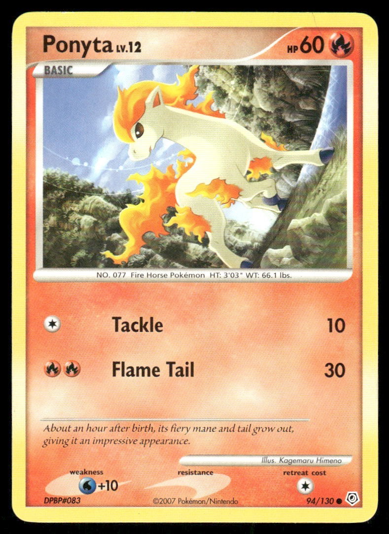 Pokemon Tcg Ponyta #94 Pokemon Diamond & Pearl LP
