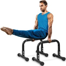 TABEKE Push Up Bar, 12" High Parallettes Bars  Dip Bar With Full-Cover Foam ...