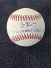 BEN RICE SIGNED INSCRIBED 1ST HIT MLB DEBUT 6/18/24 OML BASEBALL JSA COA YANKEES