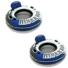 Intex River Run 1 Person Inflatable Floating Water Lounge Raft Tube Inflatable