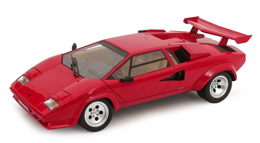 KK Scale 1/12 LAMBORGHINI COUNTACH LP 5000S QV RED 1985 (OPENING DOORS/BONNET)