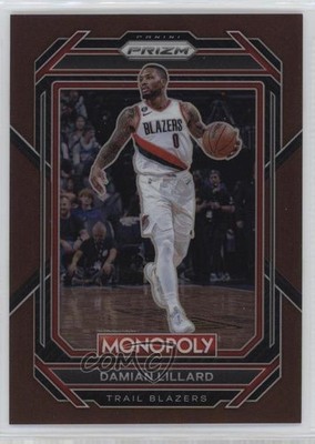 2022-23 Panini Prizm Monopoly Brown Prizm 28/249 Damian Lillard #73 14ma