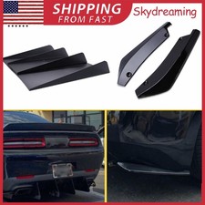 Rear Bumper Diffuser Spoiler 4-fin Lip Splitter 2x Rear Spats Decor Universal Rear Bumper Diffuser Spoiler 4-fin Lip Splitter 2x Rear Spats Decor Universal