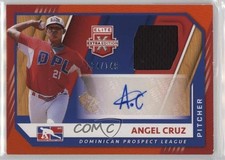 2021 Panini Elite Extra Edition Orange 134/149 Angel Cruz #DPLMS-AC Auto nd3