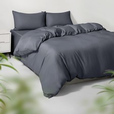 King/Cal King Duvet Cover Set, 100 Viscose Derived from , 3 Pieces, 1 Zipper...