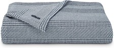 Blanket Soft Cotton Bedding, Medium Weight for All Seasons, Queen, Navy